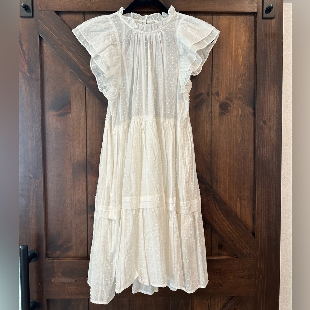 White Ruffled Maxi Dress New Never Worn!! Wedding/Shower guest dress!